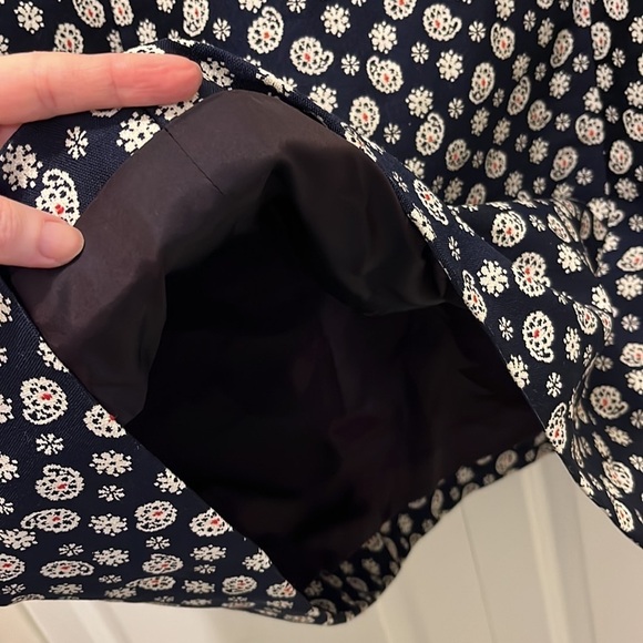 Givenchy Vintage Maxi Skirt in Navy and White Paisley Print - Picture 7 of 9